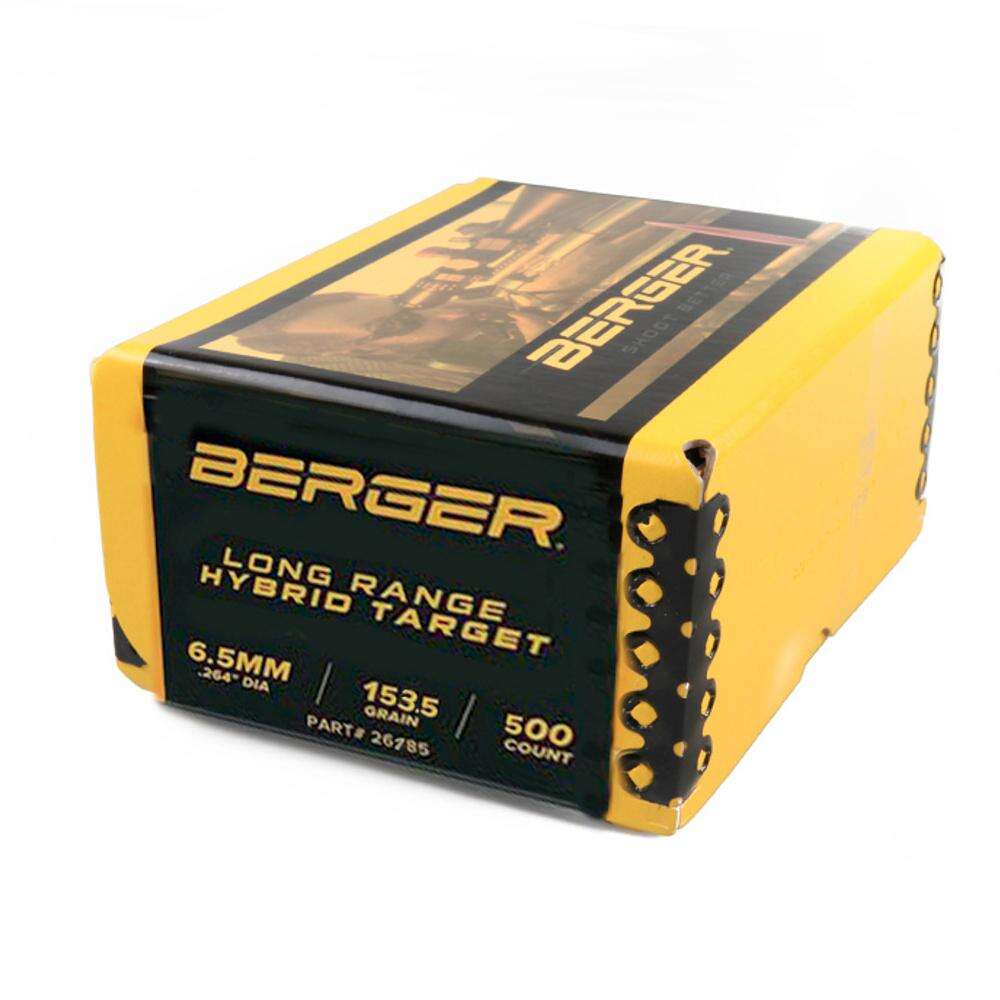 Ammunition Berger Bullets Ready Series 6.5MM 153.5 GRAIN LONG RANGE HYBRID TARGET BULLETS 500CT